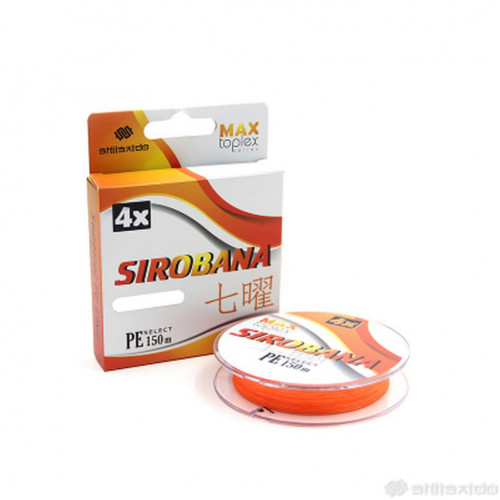 Шнур плетеный Shii Saido Sirobana 4X, 150 м, 0,272 мм, до 11,33 кг, orange SBLS150-4X-27OR Шнур плетеный Shii Saido Sirobana 4X, 150 м, 0,272 мм, до 11,33 кг, orange SBLS150-4X-27OR