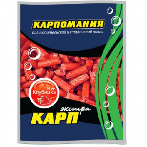 Гранулы для рыбалки Карпомания Экстра 10мм 750г Клубника Гранулы для рыбалки Карпомания Экстра 10мм 750г Клубника