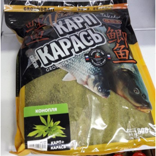 Прикормка Takedo Brick Velvet Карп-Карась 800г Конопля BV0209