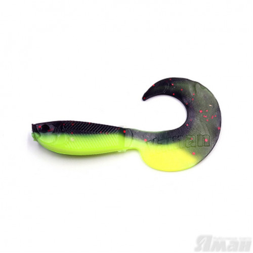 Твистер Yaman Mermaid Tail, 5" цвет 32 - Black Red Flake Y-MT5-32