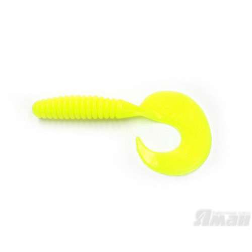 Твистер Yaman Spiral, 6", цвет 02 - Chartreuse, 4 шт Y-S6-02