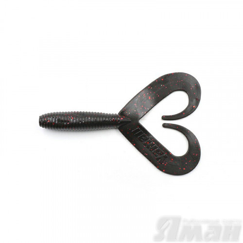 Твистер Yaman Loop-Two, 5", цвет 31 - Black Red Flake, 5 шт Y-LT5-31