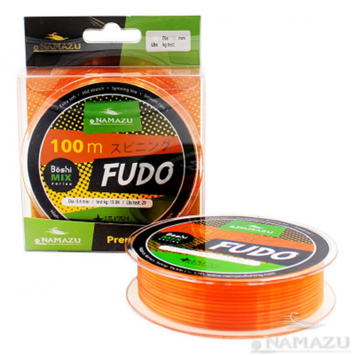 Леска Namazu Fudo, 100 м, 0,5 мм, до 18,46 кг, оранжево-желтая NF100-0,5 Леска Namazu Fudo, 100 м, 0,5 мм, до 18,46 кг, оранжево-желтая NF100-0,5